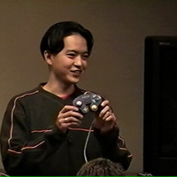 John Cho shows off a Gamecube controller prototype